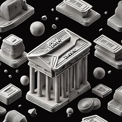 未来派银行3D粘土设计