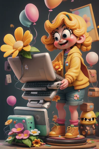 3D卡通键盘装饰艺术