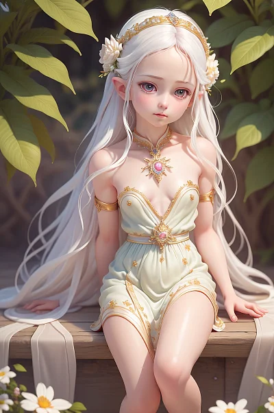 超精细浪漫花海插画