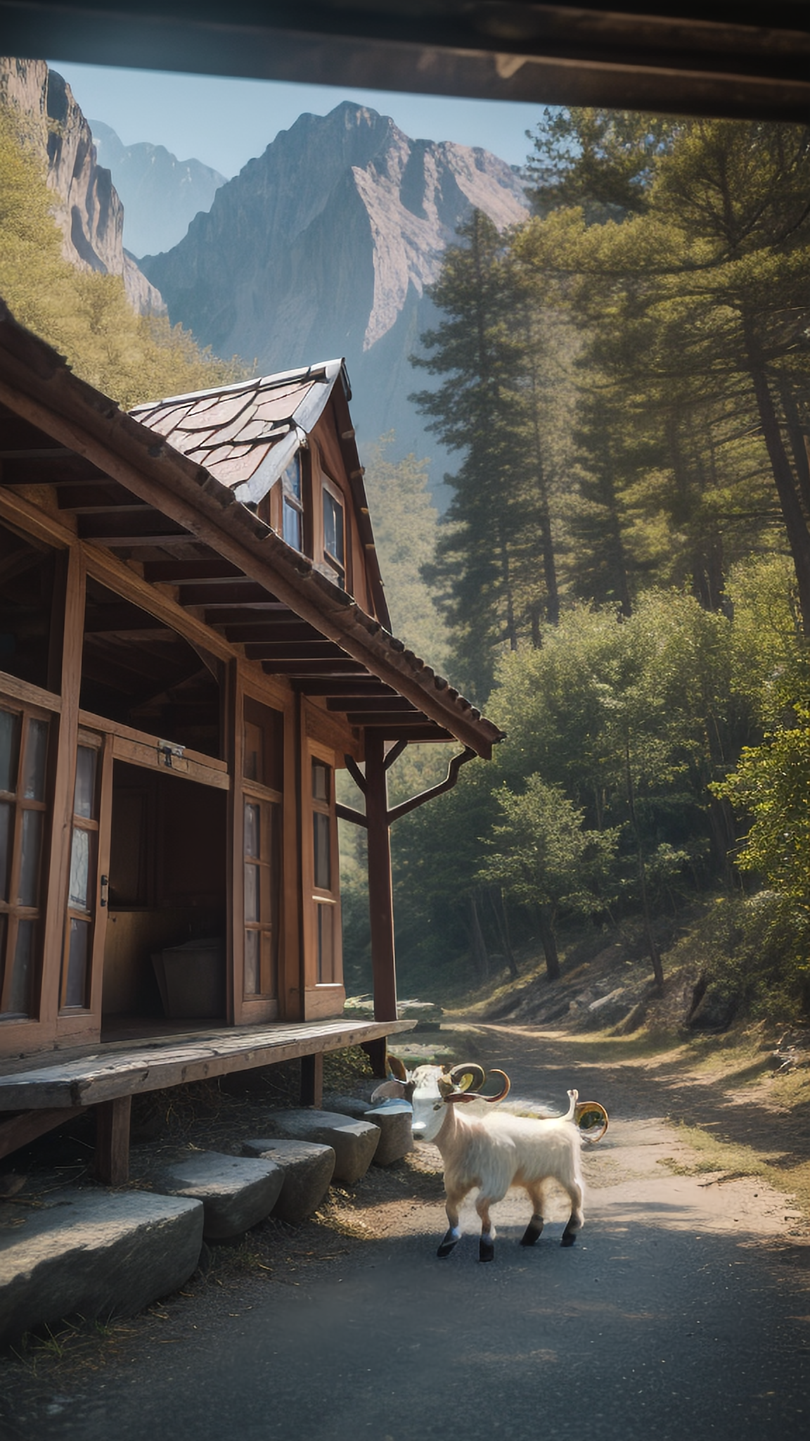 神秘建筑中的小山羊探险记