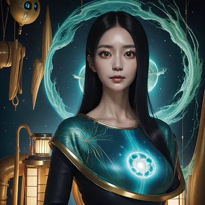未来主义风格心理治疗师绘画