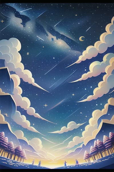 中式星空剪纸艺术