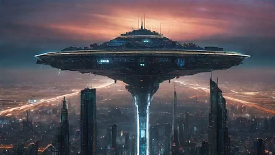 辛烷值渲染风格宇宙飞船超空间