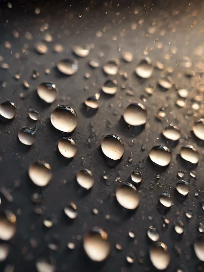 闪耀雨滴特写摄影