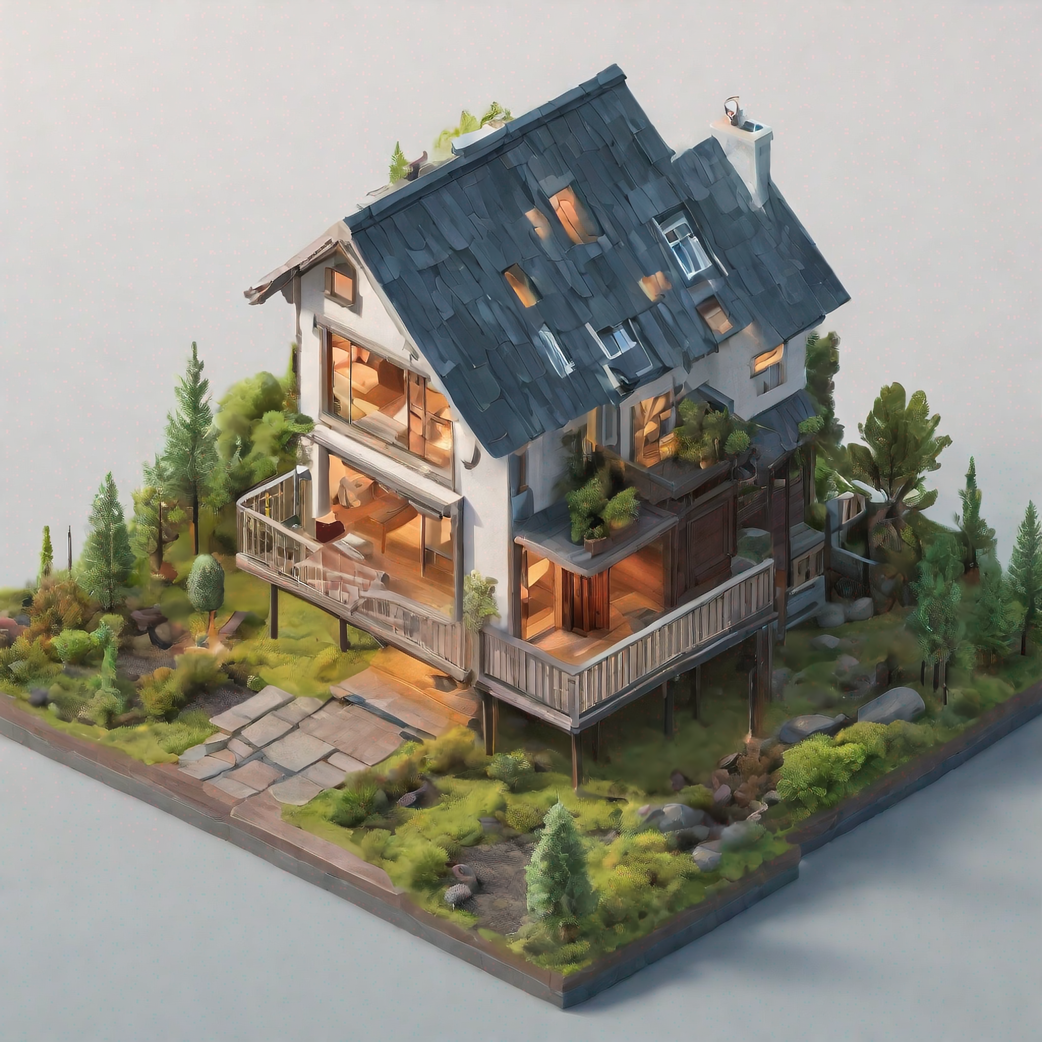 isometric forester's house dettaglio 