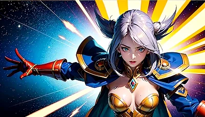 魔兽世界风格吉卜力工作室水粉油画闪电法师概念艺术