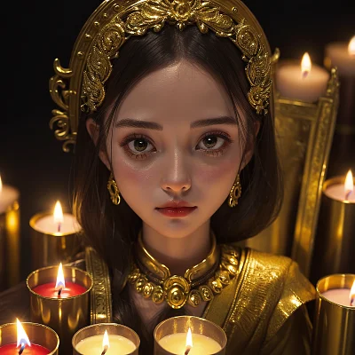 魔法风格女孩形状蜡烛