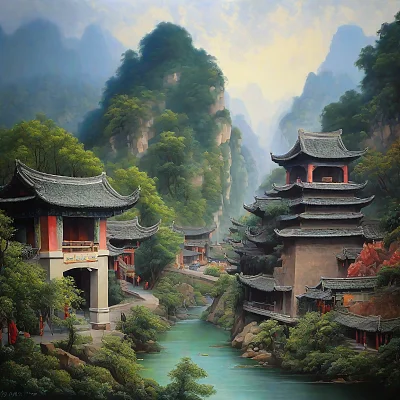 日光下的城市美景