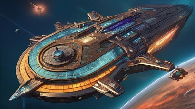 星际飞船星际寻航风格等距TTRPG地图