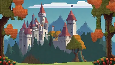 特 Transylvania城堡8位像素背景