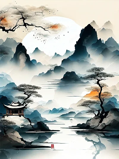 国风山水意境 