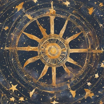 星空下的黄道十二宫流星轨迹