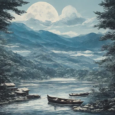 水墨山水画风格摄影作品