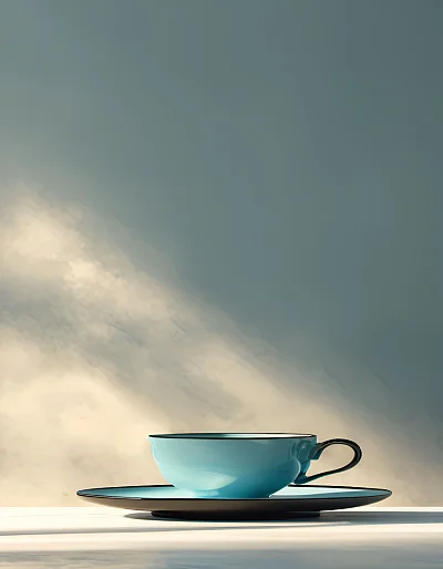 汝窑青瓷茶杯