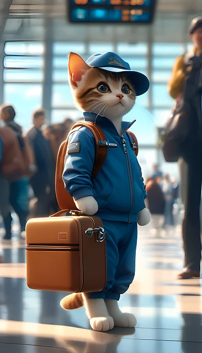 运动小猫机场冒险电影
