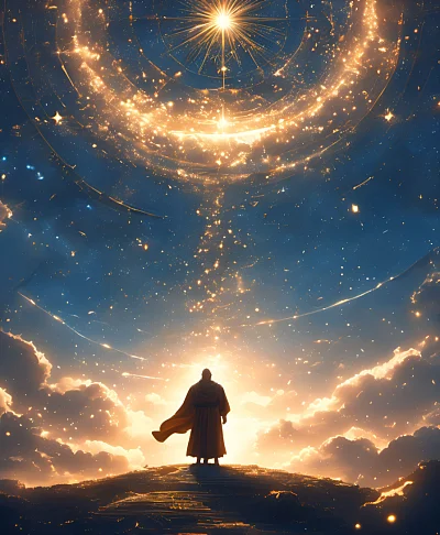 和尚与星辰的神秘古书传说