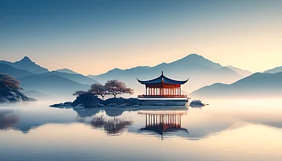 禅宗风格中国山水画