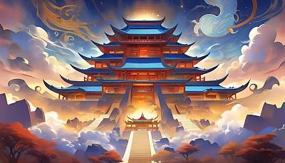 敦煌壁画祥云金箔艺术