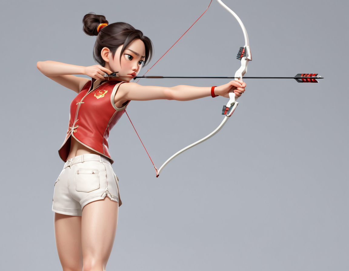红色背心少女射箭盲盒