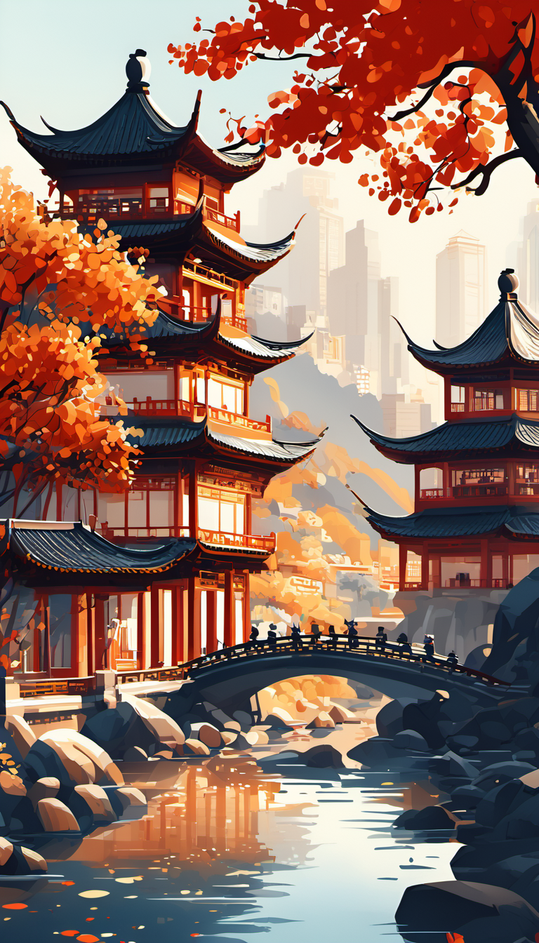 重庆地标矢量艺术设计