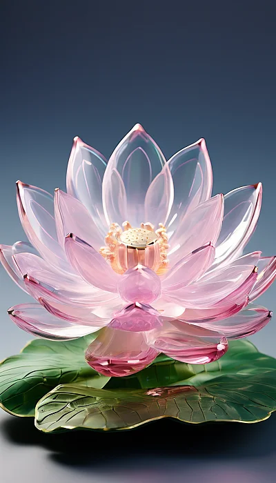 玻璃莲花艺术装置