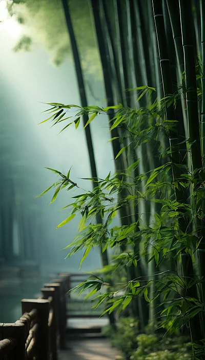 中国古典美女竹林
