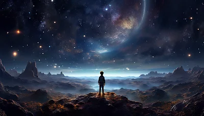 梦幻星球童话插画