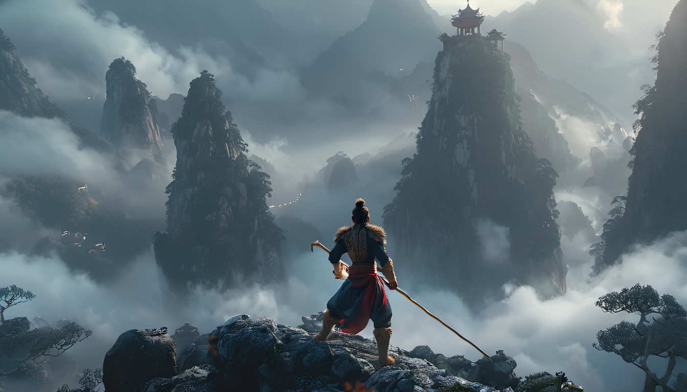 孙悟空神话山巅3D风景