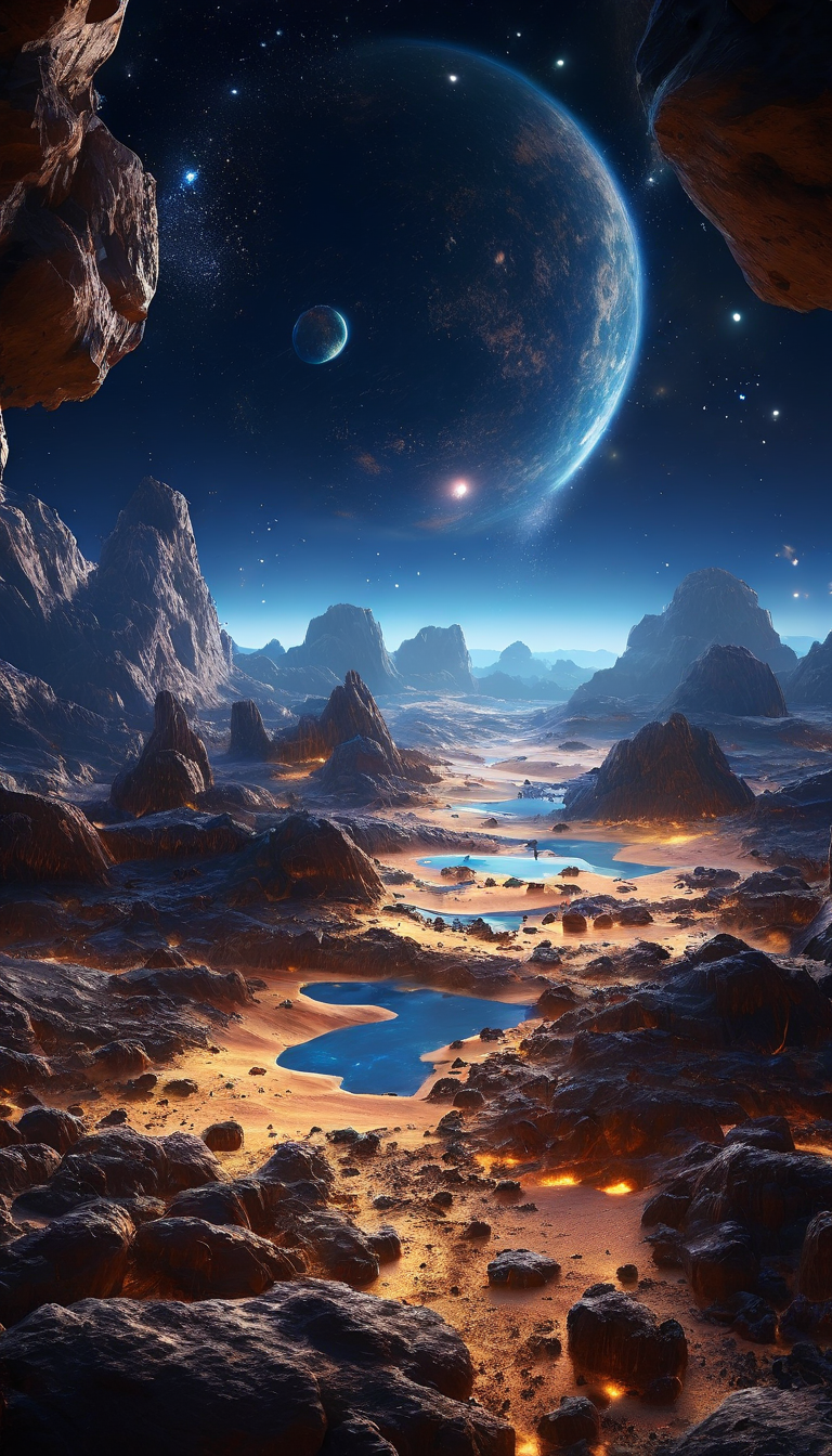 星球表面拼图景观探索