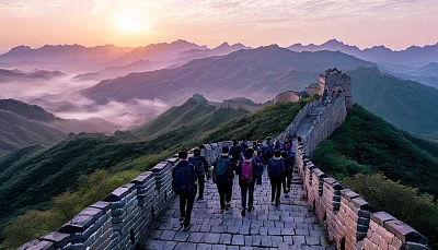 中国大学生长城现代摄影