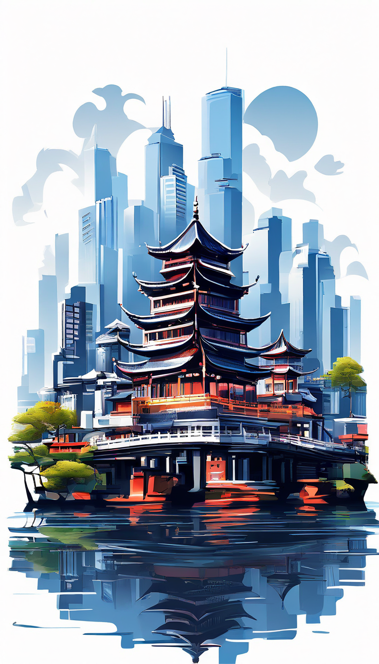 重庆地标矢量艺术