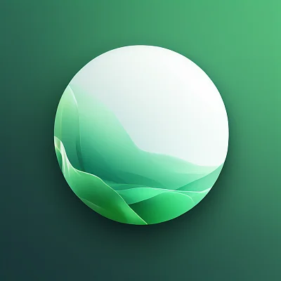 绿色白色浅渐变极简玻璃拟态应用图标设计