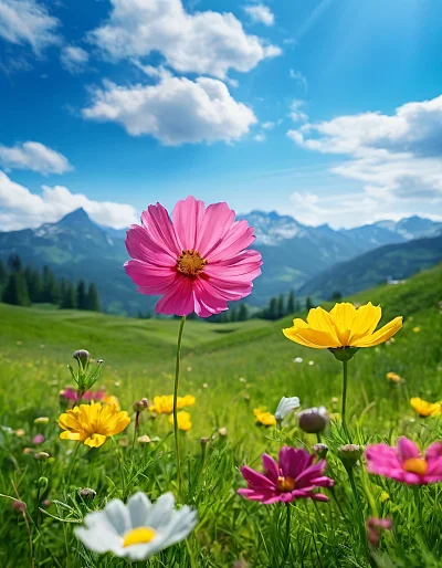 超高清草原格桑花全局光照大师杰作