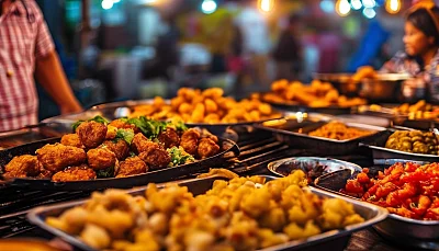 街边美食YouTube频道横幅高清图片