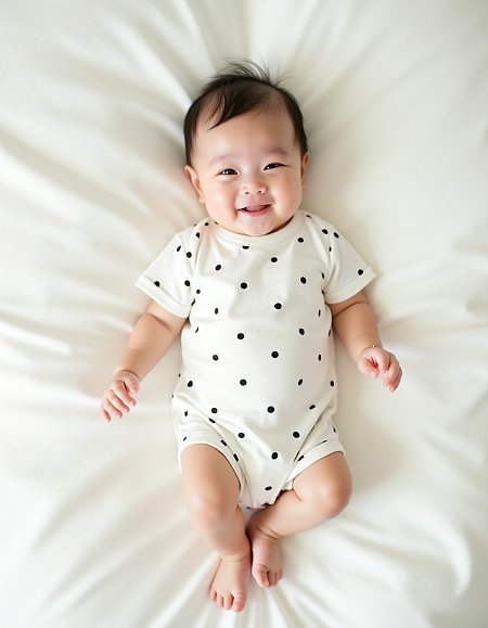 亚洲婴儿全身照拍摄