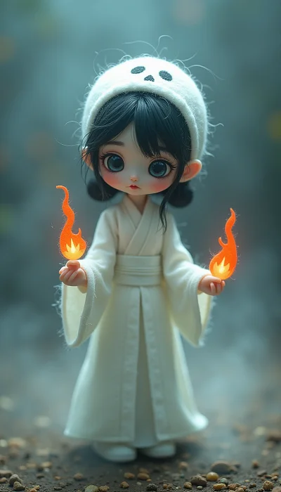 Q版羊毛毡幽灵女孩