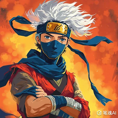 80年代日系画风火影忍者人物设计