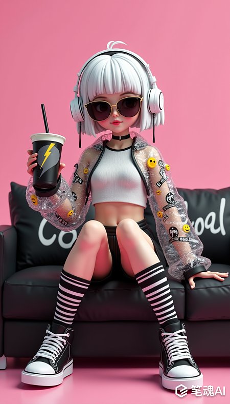 数字CGI帅气女孩艺术