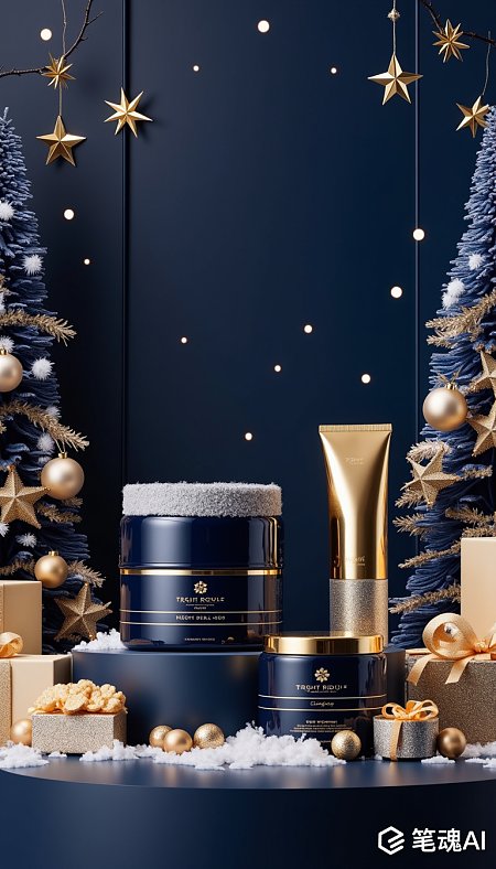 圣诞护肤品牌主视觉图