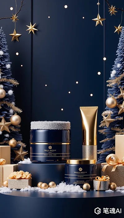 圣诞护肤品牌主视觉图