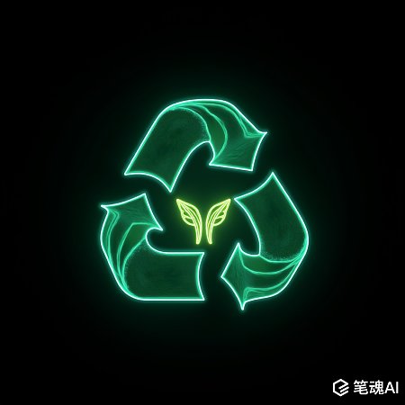 环保公司霓虹树叶标志设计