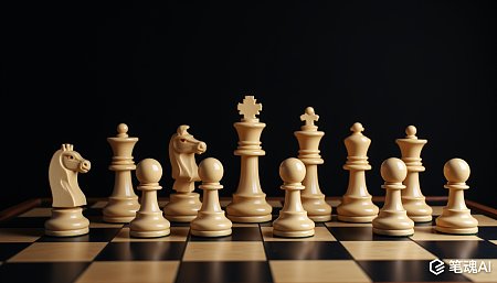 商业风格国际象棋棋盘布局设计