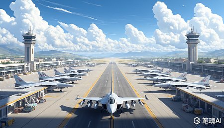 中国风特色军事机场景观设计