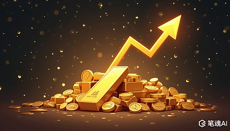 黄金价格暴涨图表矢量插图8K高清