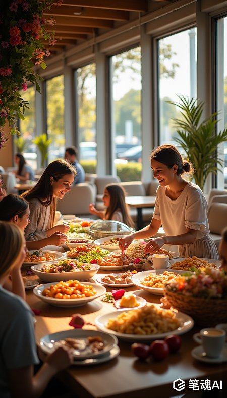 现代自助午餐体验