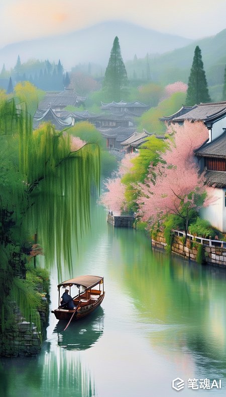 绿色江南水乡风情摄影