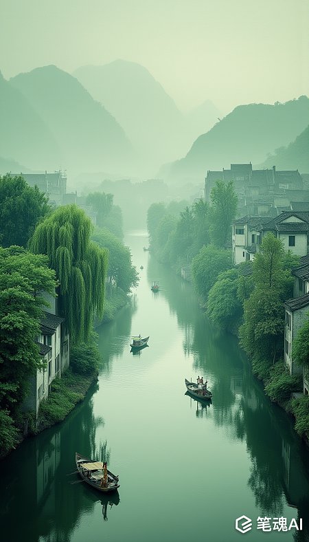 江南水乡绿色风光