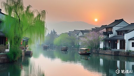 江南水乡绿色风光