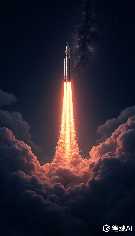 火箭发射震撼天空摄影