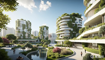 白天大理石混凝土建筑